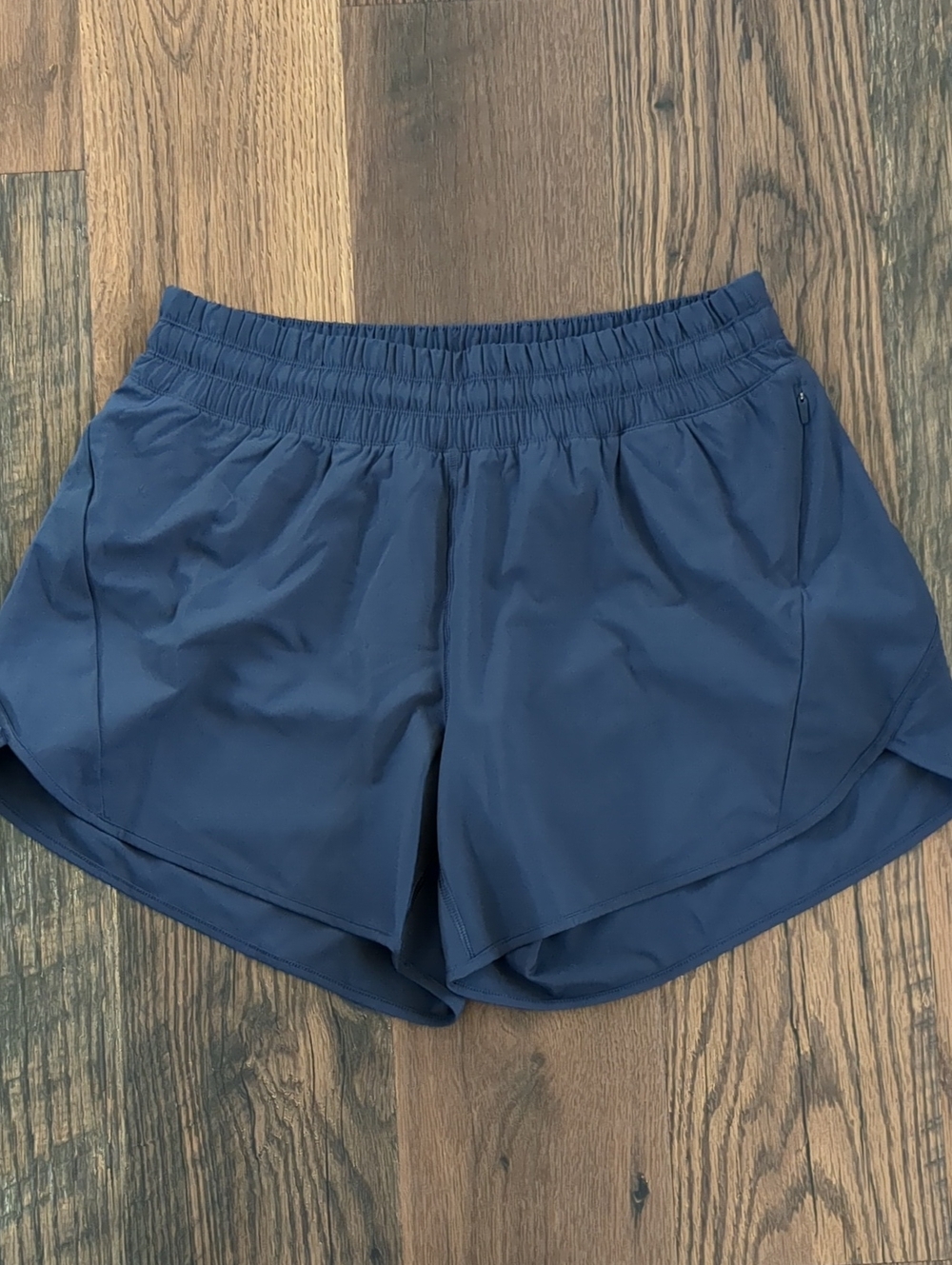 CRZ YOGA Feathery-Fit Soft MidRise Lined Running Shorts 5'' True Navy Size Large